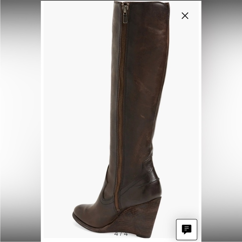 Frye Dark Brown Heeled Boots